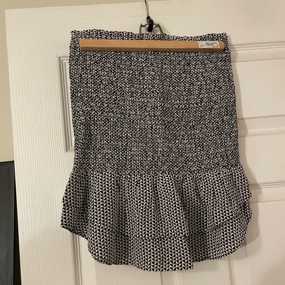 (Sz M) Madewell Ruched Mini Skirt - silk
